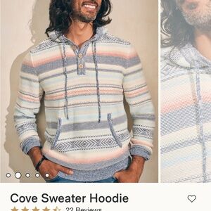 Faherty Cove Sweater Hoodie (M)